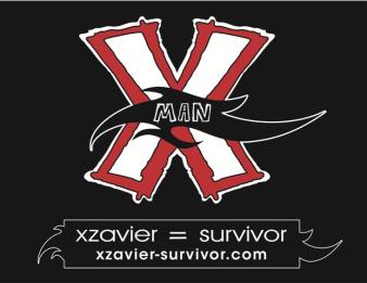 the red X pins logo for the X-Man Foundation copyright Valetta Bradford 2014